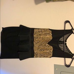 Black dress with Gold sequins